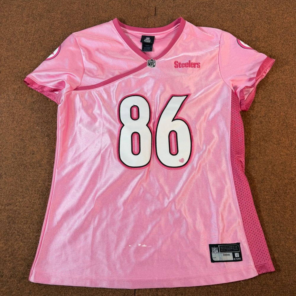 Reebok Pittsburgh Steelers Hines Ward 86 Pink Jersey Womens XXL NFL Football